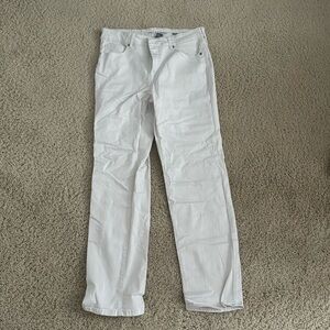 Size 14 “Falls Creek” straight leg white jeans